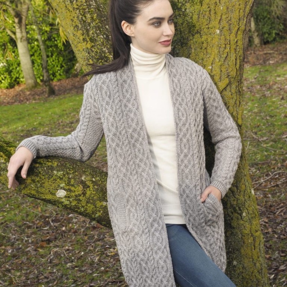 Irish Aran crafts wool sweater
